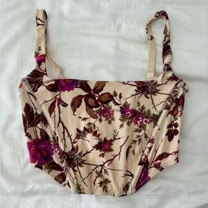 Urban outfitters floral corset